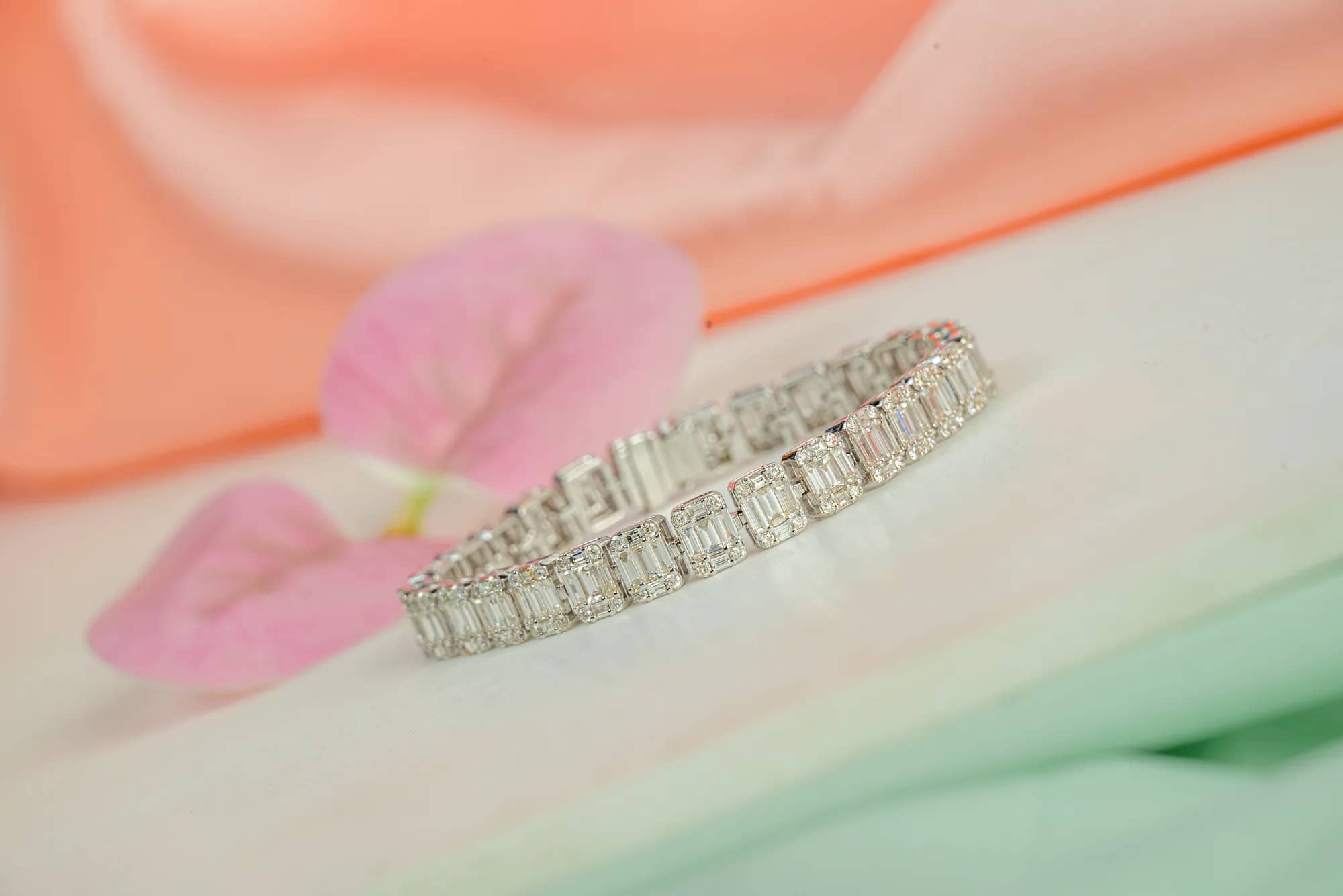 Baguette diamond tennis bracelet — Diamond