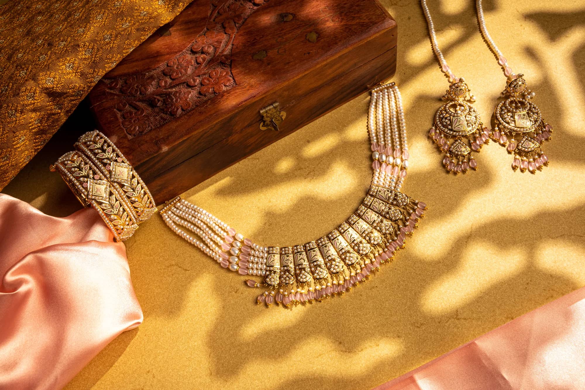 Antique pearl-strand set with kada — Bomat collection