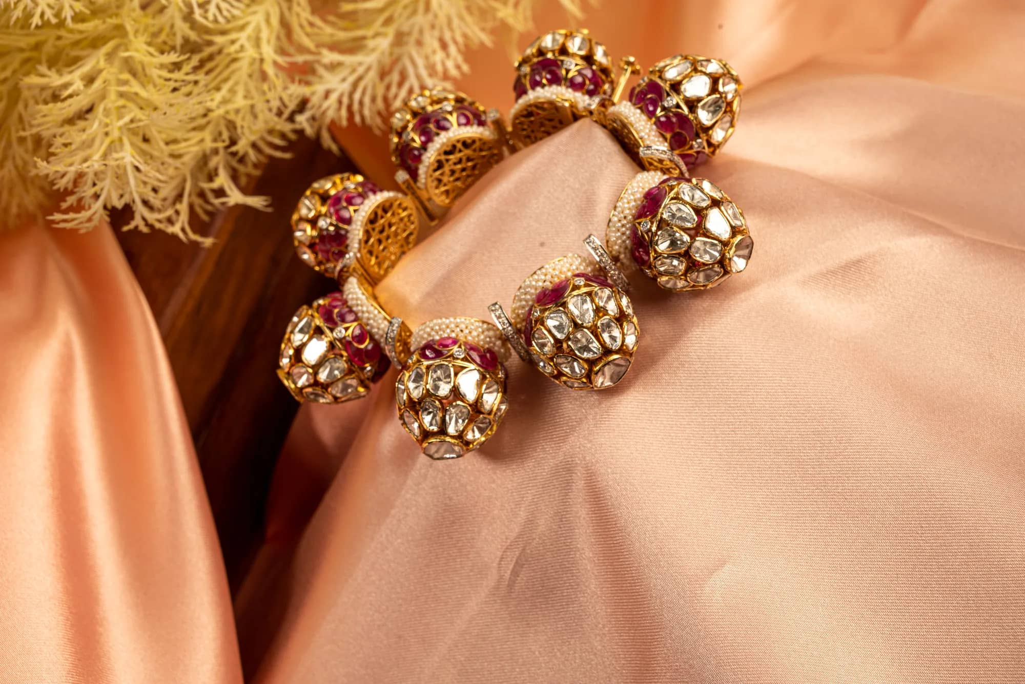 Open-polki ball jhumkas — Inara collection