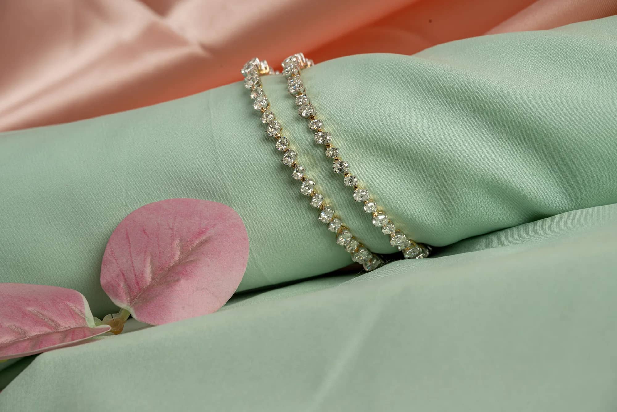 Diamond line bangles — Nia collection
