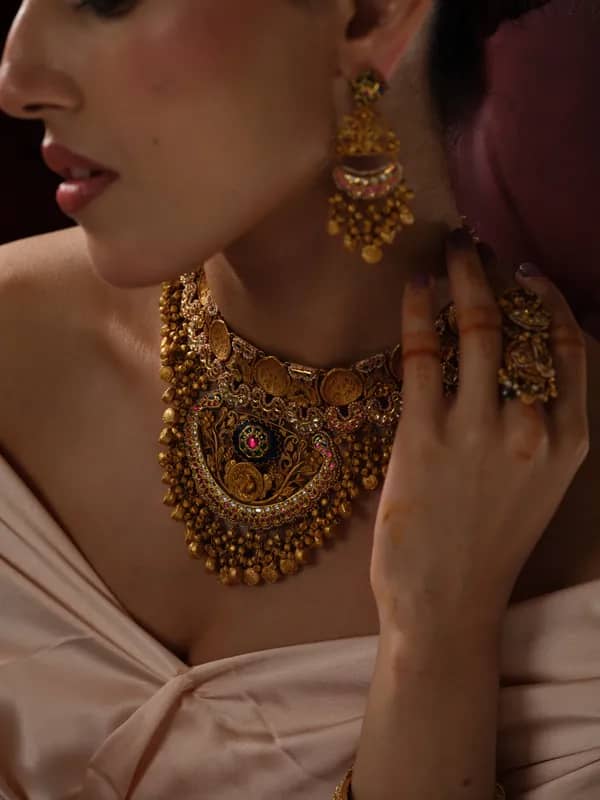 Gold drop earrings