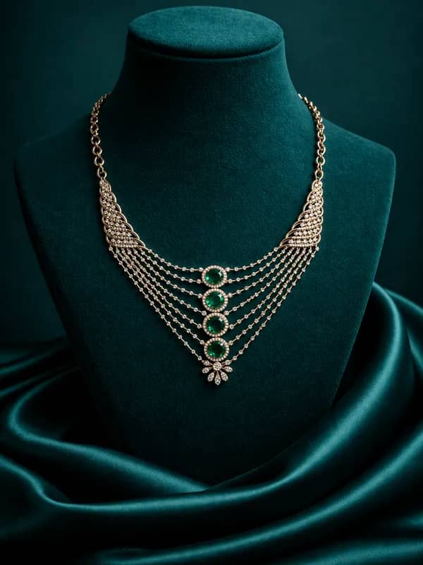 Layered diamond necklace